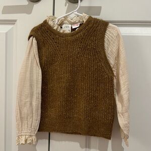 Zara 2-3t long sleeve shirt/vest